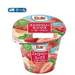 協同乳業　Doleストロベリーミックス＆ヨーグルト　170g×12個 【クール便】〔メイトー　冷蔵　Dole　ドール　ヨーグルト　フルーツ　ストロベリー　食べる〕