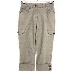 ★特価★【美品】ナイキゴルフ 七分丈カーゴパンツ ダークグレー×グレージュ ドット柄 バックロゴ レディース 0 ゴルフウェア NIKE