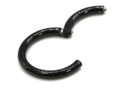 ボディピアス リング セグメントリング ワンタッチ(ブラック)(14G)(内径14mm)