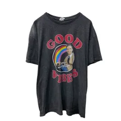 DELTA 半袖 プリントTシャツ XL位 ダークグレー デルタ ビッグサイズ フォトプリント 古着卸 アメリカ仕入 a704-5908