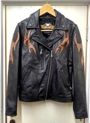 HARLEY DAVIDSON ハーレーダビッドソン ダブルライダースジャケット 牛革 サイズS レディース
