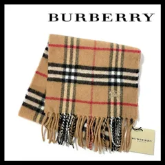 M【BURBERRY】ノバチェック マフラー メリノ ウール 90% カシミヤ 10% ベージュ ブラック/黒 レッド/赤 バーバリー LONDON/ロンドン MERINO WOOL CASHMERE (60716NM2)