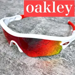 oakley スポーツ サングラス レーダー ホワイト レッド 人気カラー
