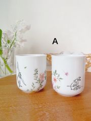 鳥獣戯画＊湯呑み２個　( シノワズリ or  風 )