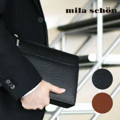 セカンドバッグ メンズ mila schon ミラショーン Nero ネロ ブランド 本革 クラッチバッグ レザー 軽量 日本製 メンズ バッグ 小さめ 197212 ca-