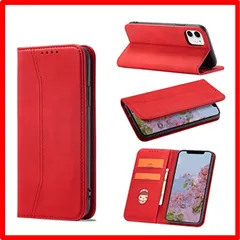 【匿名配送】 iPhone 12/12Pro_レッド 【iPhone 12/12 Pro ケース】KWATUNG iphone 12 ケース 手帳型 おしゃれ 