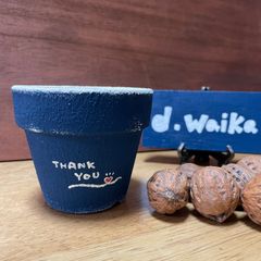 リメ鉢　3号　waikaのリメ鉢　リメイク鉢