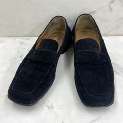 ZARA 43(27.5)ダークブルー 上質スエード ローファー スリッポン濃紺 