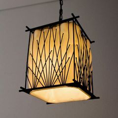 ペンダントライト 吹きガラス アイアン おしゃれ LED 対応 1灯 引っ掛けシーリング アンティーク 和モダン 吹きガラスのペンダントライト