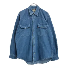00年代 Levi's リーバイス デニム ウエスタンシャツ ライトブルー(メンズ M)中古 古着 V1980