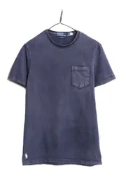 【お得なクーポン配布中!】 ポロ ラルフローレン ポケット付き 半袖 Tシャツ メンズ M  ワンポイント ポケT ヘビーウェイト ロゴT シングルステッチ ヴィンテージ 加工