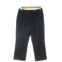 エムケー ミッシェルクラン MK MICHEL KLEIN パンツ クロップド サブリナ ストレッチ コットン 38 紺 ネイビー /CK14