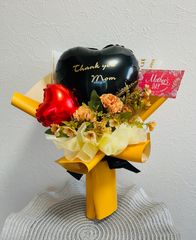 退職祝い　ブーケ型　開店祝い　誕生日　母の日　結婚式　祝電 退職祝いバルーン 開業祝い オープン祝い 周年祝い 開院祝い 祝電 電報 誕生日　クリスマス　記念日　事務所開き 移転祝い お祝い ギフト くすみカラー　フラワーアレンジメント　バルーンブーケ