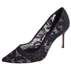 美品 マノロ・ブラニク Manolo Blahnik パンプス 総レース メッシ