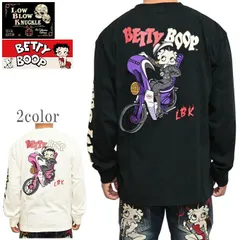 ローブローナックル ベティブープ 595859 長袖Ｔシャツ 全開バリバリ！ヤン車ベティ ロンT LOW BLOW KNUCKLE ベティちゃん メンズ