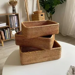 ♥️希少✨ラタン✨藤✨ヴィンテージ✨古家具✨ ランドリーバスケット✨脱衣籠 レトロ ラタン ランドリー バスケット 蓋付き脱衣かご 籠 ラック