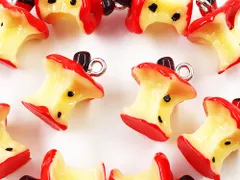 チャーム　りんご　食べかけのリンゴ　10個　17x15　パーツ　AP1419のサムネイル