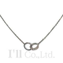 CARTIER　カルティエ　ベビーラブ　ネックレス　B7013700　750WG　18Pダイヤモンド0.22ct　ブランドジュエリー　アクセサリー　ペンダント　LOVE　ビス　Au750　K18WG　750ホワイトゴールド　18金【中古】【69673】