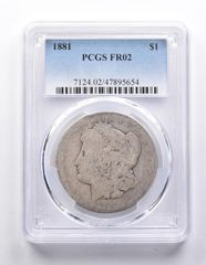 FR02 1881年 モルガン銀貨 PCGS ローボール 