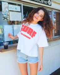 2025春夏 新品【BILLABONG/ビラボン】SURF WIDE LOOSE CROPPED TEE Tシャツ WHT レディースM BF01C204