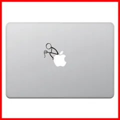 【在庫処分】マックブック 9.7インチ iPad Pro Air/Pro iPad Air 2 アイパッド MacBook ステッカー シール 人 カインドストア トイレットマン ブラック M534