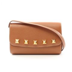 エルメス HERMES ショルダーバッグ ドギー メドール ゴールド ゴールド レザー ドギー メドール ショルダーバッグ ゴールド レディース Used B