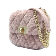 【新品】ケイトスペード バッグ ショルダーバッグkate spade NEW YORK CAREY フェイクファー マイクロ クロスボディ 斜め掛け KI996 650 (ローズスモーク) アウトレット レディース 送料無料