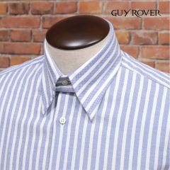 GUY ROVER/39cm/ストライプ シャツ 3050W2880 爽やか 上品 ビジネス ドレス 長袖 イタリア製 新品/青×白/kc365/