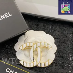 【今日特価】CHANEL シャネル プラチナム ダブル C ブローチ ?