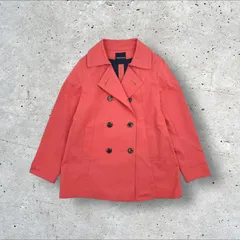 TOMORROWLAND collection コットン×ポリエステル ストレッチ ショート トレンチコート ピーコート 38 コーラルピンク