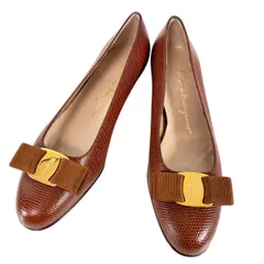 ■未使用■フェラガモ■パンプス■ヒール■ヴァラ■リザード型押し■約22.5cm