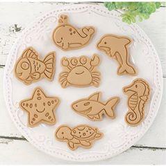海の生き物　クッキー型抜き　８点セット