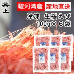 兼上 生桜えび 100g×6袋 レシピ付き 冷凍 由比港水揚げ 駿河湾桜えび 桜えび 桜エビ 桜海老 さくらえび メルカリ便