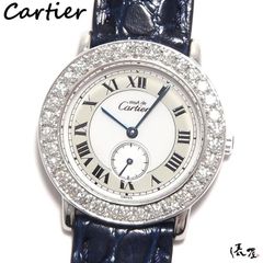 【ダイヤベゼル】カルティエ マスト2 ロンド 極美品 ヴィンテージ メンズ レディース Cartier 時計 腕時計 中古【送料無料】