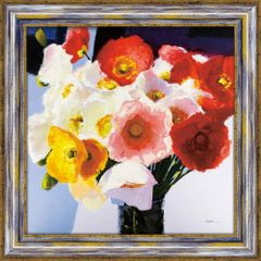 絵画 シャーリー ノヴァック「シャイニング」 花 フラワー おしゃれ インテリア 壁掛け 3Lサイズ