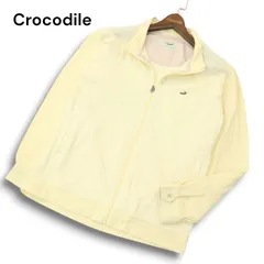 Crocodile クロコダイル 通年 ワニ刺繍★ ジップアップ ジャケット ブルゾン Sz.2L メンズ 大きいサイズ 特大