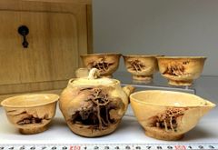 シナモン木彫茶器 】 18世紀セイロン オランダ商船 伝世収蔵品 - メルカリ