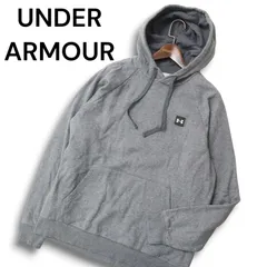 UNDER ARMOUR アンダーアーマー 秋冬 COLDGEAR 裏起毛 スウェット パーカー プルオーバー Sz.LG メンズ グレー トレーニング