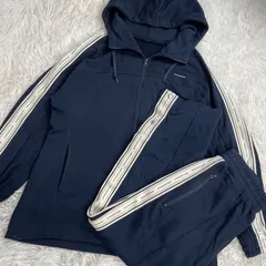 GU×beautiful people セットアップ　ネイビー　ジャージ　コラボ　ジップアップ　パーカー　トラックパンツ　ジャケット