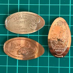ディズニー　くまのプーさん　ピグレット　PIGLET　スーベニアメダル2002　2003　2022NOV　3枚　まとめセット！東京ディズニーランド