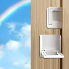 跡の残らなく剥がせ 引き戸 ストッパー 窓 ロック 無味な ドアストッパー 穴あけ不要 窓 ストッパー 転落防止 防犯対策 ベビーガード 子供 赤ちゃん 猫 多機能 設置解除簡単 引き戸ロック (四角 2個入り) ホワイト