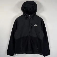 古着 ザ・ノースフェイス THE NORTH FACE フリースジャケット デナリ フルジップ ワンポイントロゴ刺繍 フーディー S  ブラック レディース