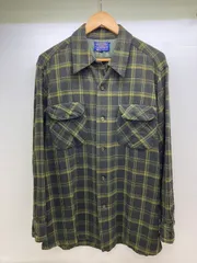【古着 美品】PENDLETON ペンドルトン 60年代チェックシャツ PENDLETON(ペンドルトン) 60's ~ 70's open collar wool check