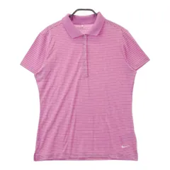 サイズ：XL NIKE GOLF ナイキゴルフ  半袖ポロシャツ ボーダー柄 ピンク系 [240101372251]# ゴルフウェア レディース ストスト