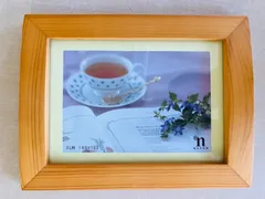 【新品・訳あり】木製写真立て　ナチュラルカラー　2L版用　フォトフレーム