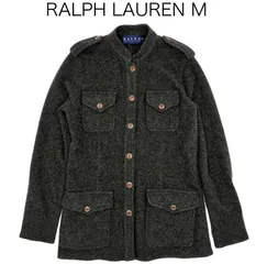 美品 RALPH LAUREN ラルフローレン ウール ジャケット ミリタリー スタンドカラー チャコールグレー Mサイズ｜Ralph Lauren Wool Military Jacket