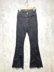 ROYAL PARTY ロイヤルパーティー 7400-031-7 ハイウエストフレア デニムパンツ sizeM/黒 ■■レディース