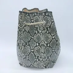 ◇ Θ LAVM パイソン柄 ショルダーバッグ ブラック系 レディース E  【1506230024186】