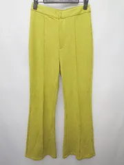 ◇ MURUA ムルーア センタープレス スリット フレアパンツ サイズ1 ライムグリーン系 レディース P  【1406240025145】