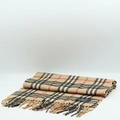 良品 バーバリー ブラウン チェック マフラー メンズ/レディース STU